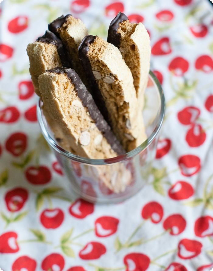 Sweet on Trader Joe's Saturday Chocolate Almond Biscotti Bake at 350°